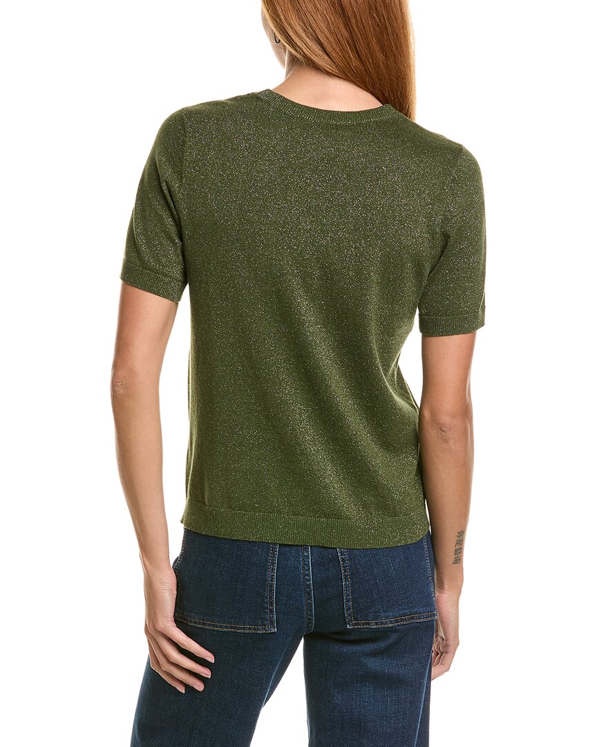 St. John Metallic Crewneck Sweater