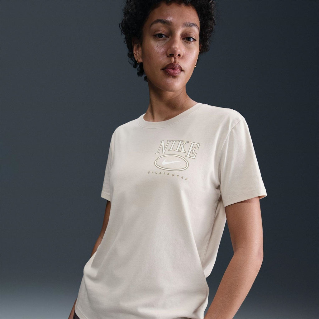 Nike Logo Print Wordmark Crew Neck Short Sleeve Jersey T-Shirt