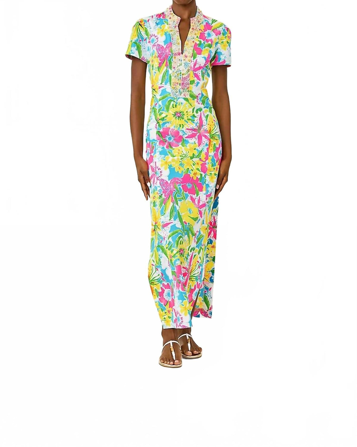 Velora Maxi Romper In Multi Lovely Lilly