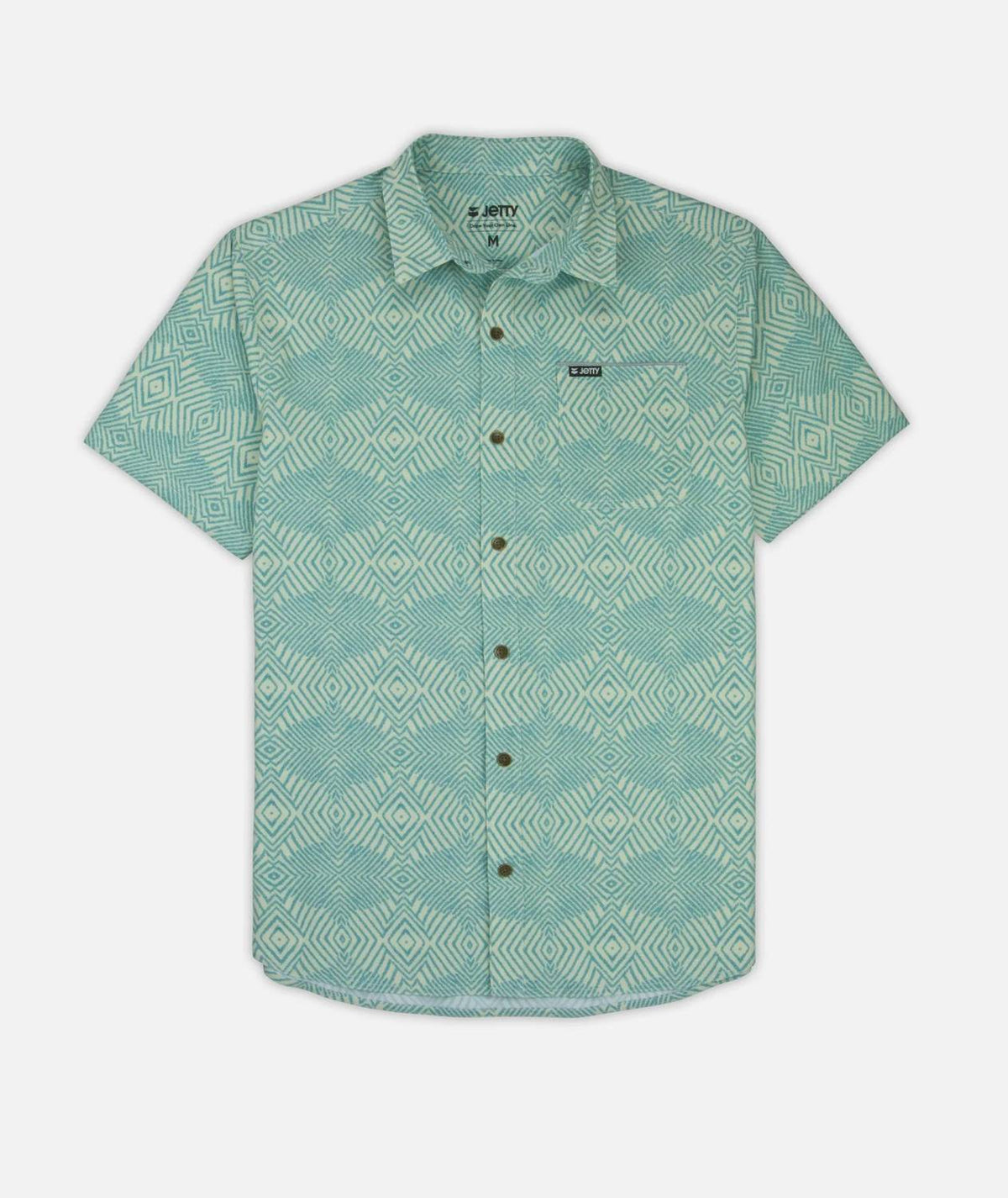 Men's Garwood Woven Shirt In Teal Blue