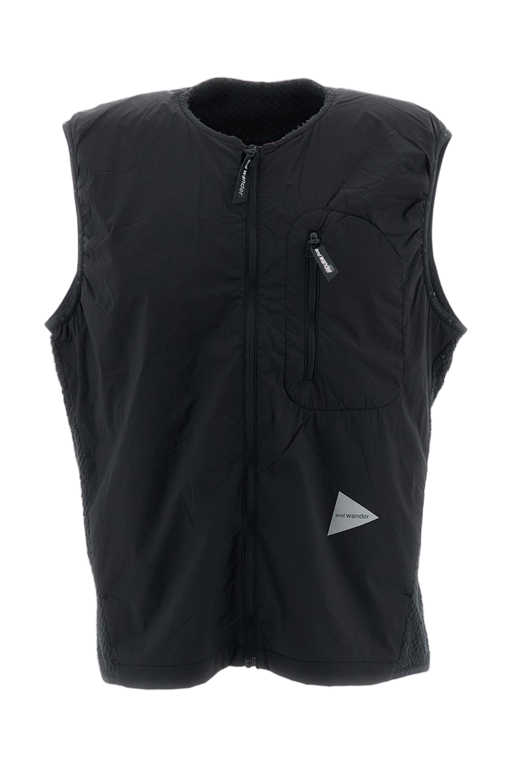 Black Lightweight Water-Repellent Insulated Vest