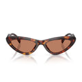 Havana B11su Acetate Narrow Cat-Eye Sunglasses