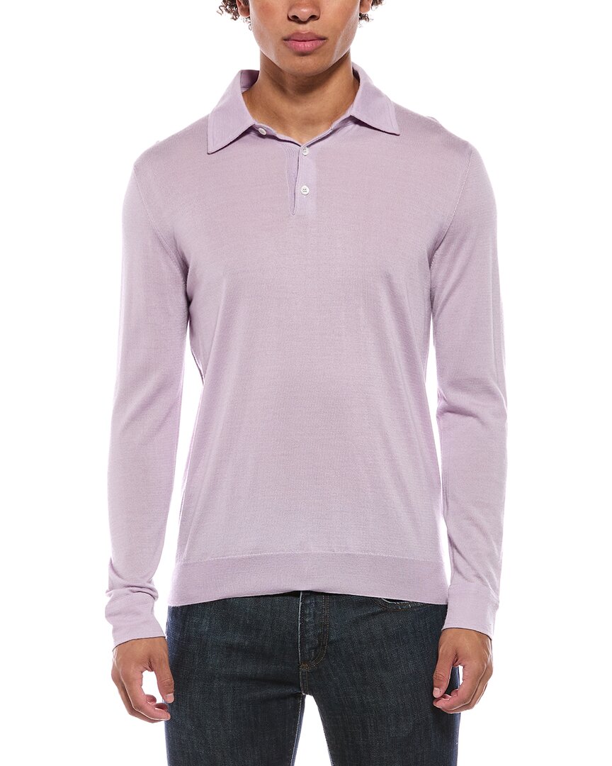 ISAIA Cashmere & Silk-Blend Polo Sweater