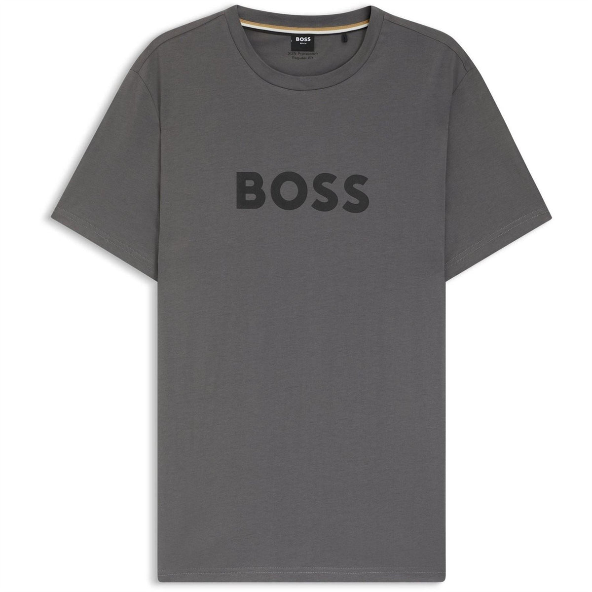 Boss Wordmark Printed Logo Crew Neck Short Sleeve T-Shirt