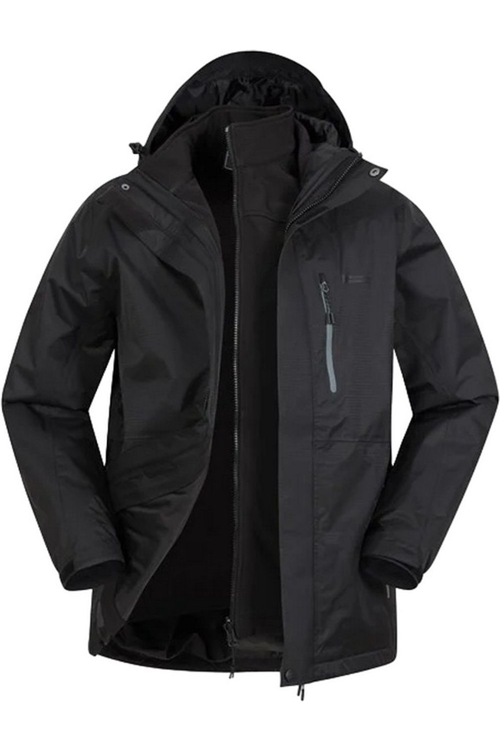 Mountain Warehouse Mens Bracken Extreme 3 in 1 Waterproof Jacket