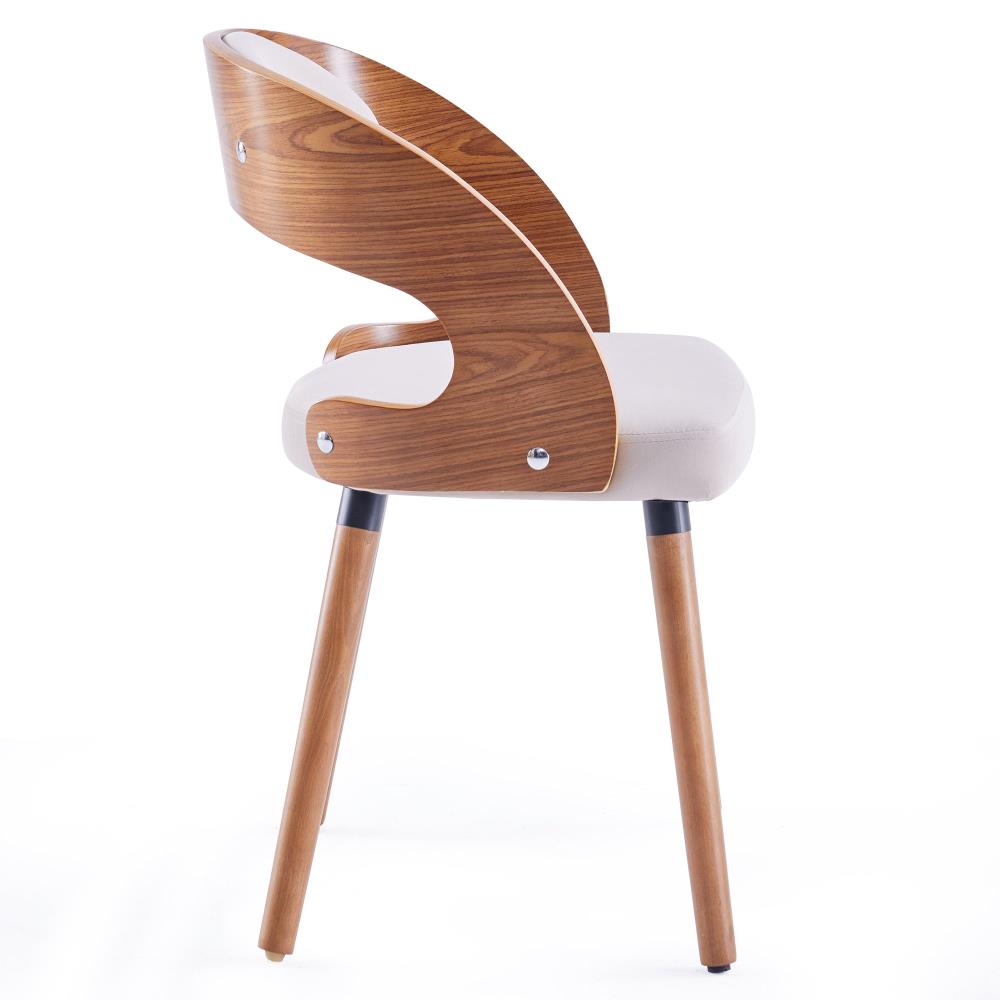 Upholstered Dining Chairs with Elegant Curved Back Designs
