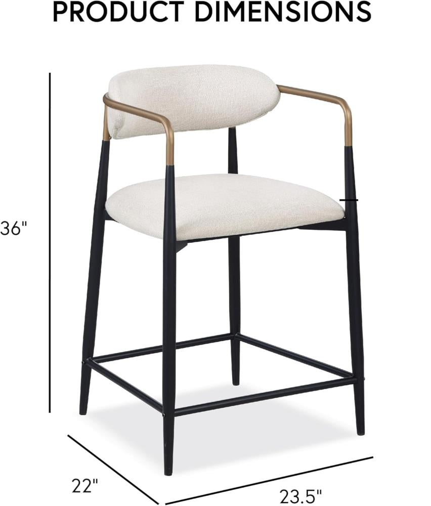Contemporary Bar Height Chairs with Elegant Curved Frames