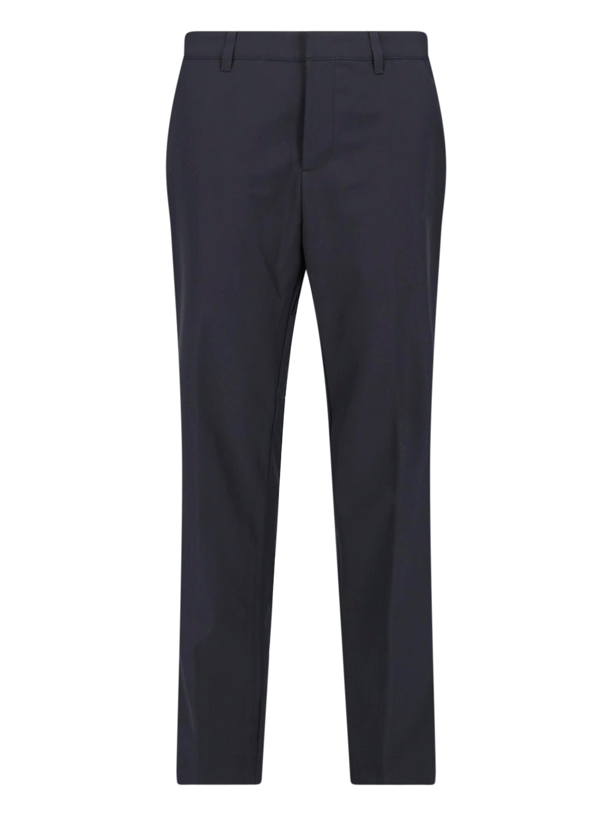 Black Recycled Fabric Tailored Fit Straight-Leg Pants
