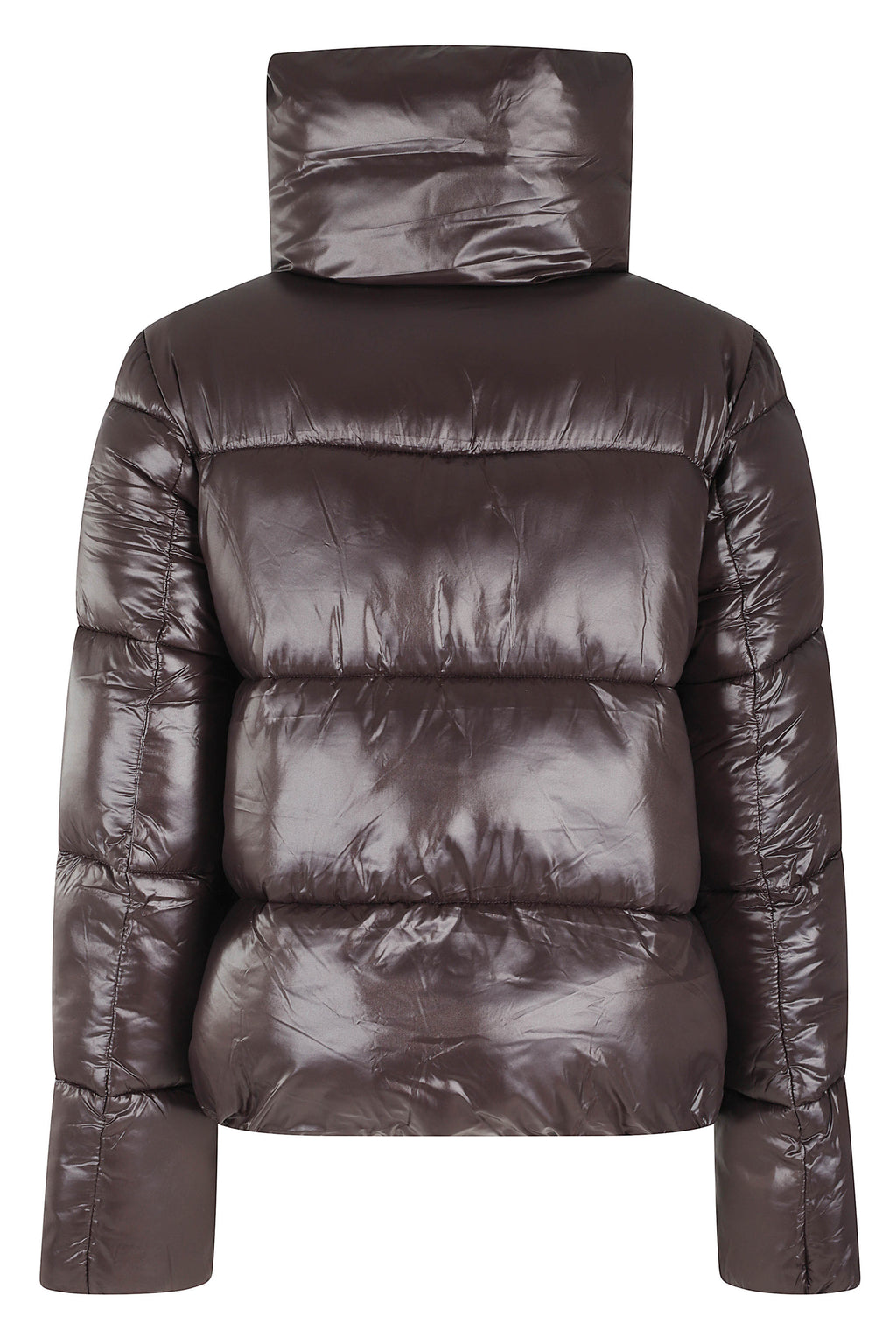 High-Gloss Cropped Isla Puffer Jacket