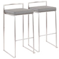 Space-Saving Stackable Barstools with Backrests