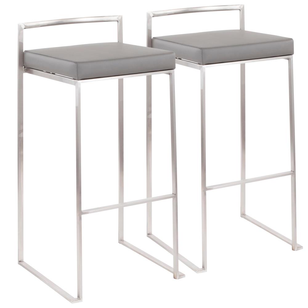 Space-Saving Stackable Barstools with Backrests