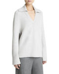 Vince Oversized Wool & Cashmere-Blend Polo Sweater