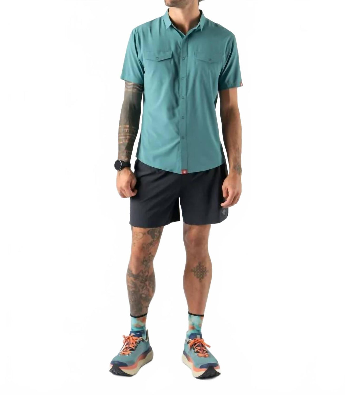 Men's High Country Short Sleeve Shirt In Hydro/blue Plaid