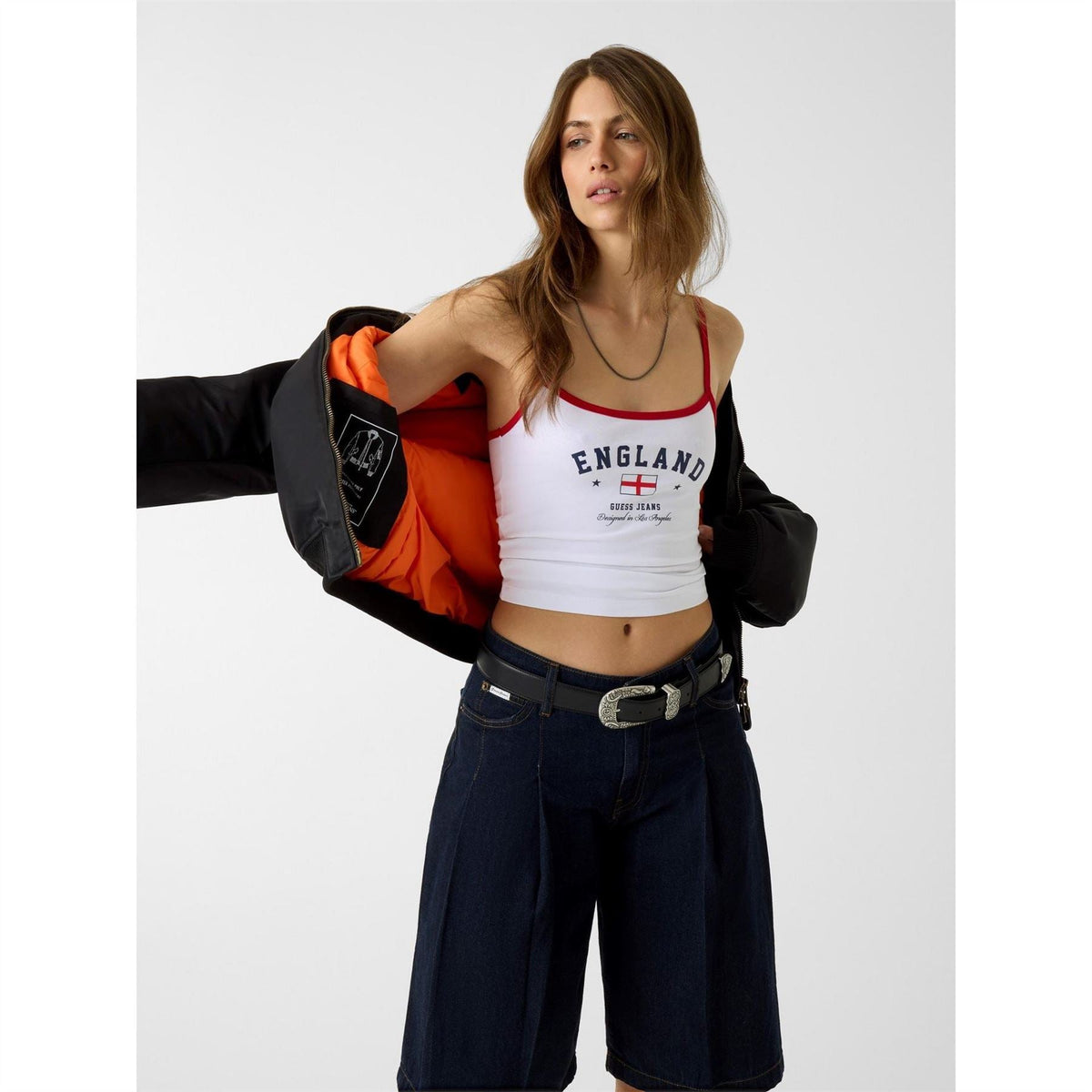 Guess World Cup™ Tank Strappy Crop Top