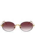 A$AP Rocky x Ray-Ban Rimless - Polished Arista Gold/Clear Gradient Dark Violet