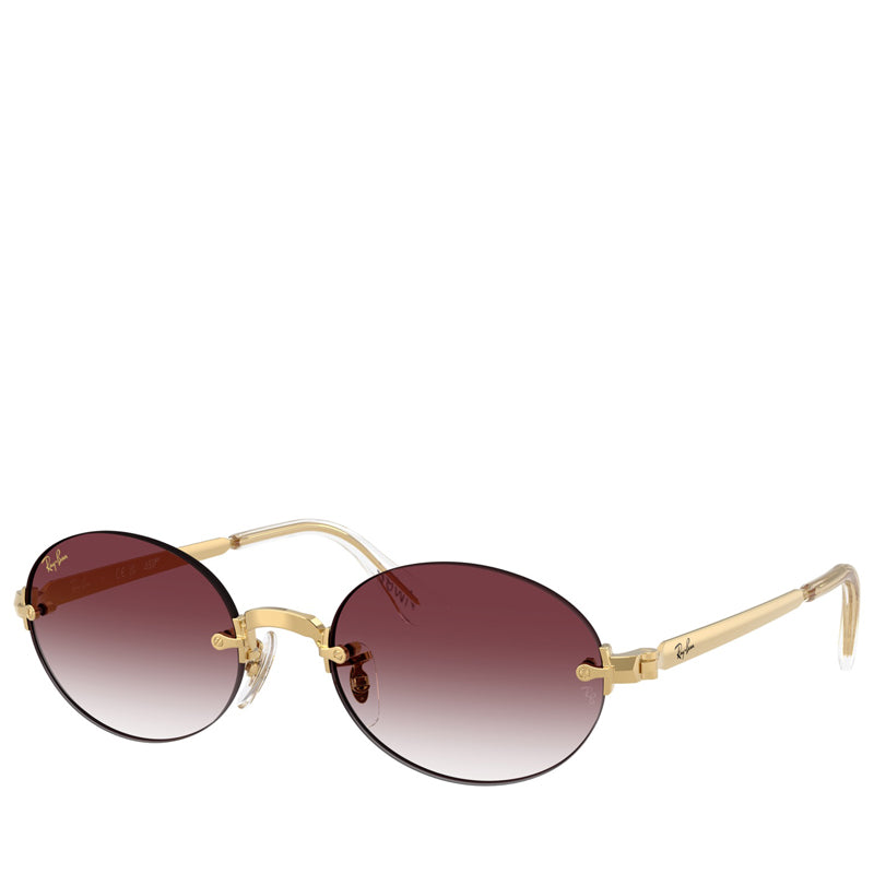 A$AP Rocky x Ray-Ban Rimless - Polished Arista Gold/Clear Gradient Dark Violet