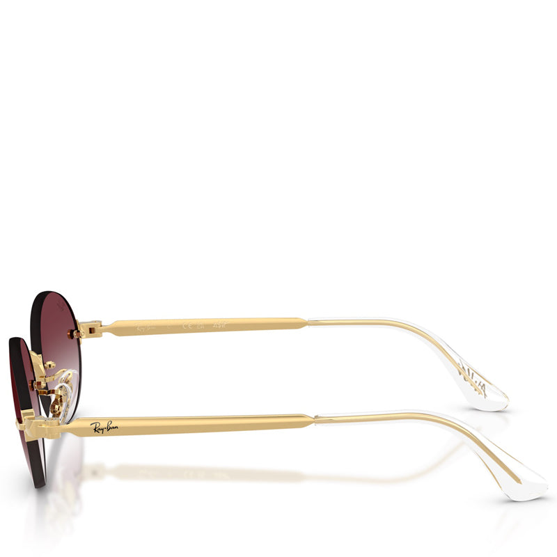 A$AP Rocky x Ray-Ban Rimless - Polished Arista Gold/Clear Gradient Dark Violet
