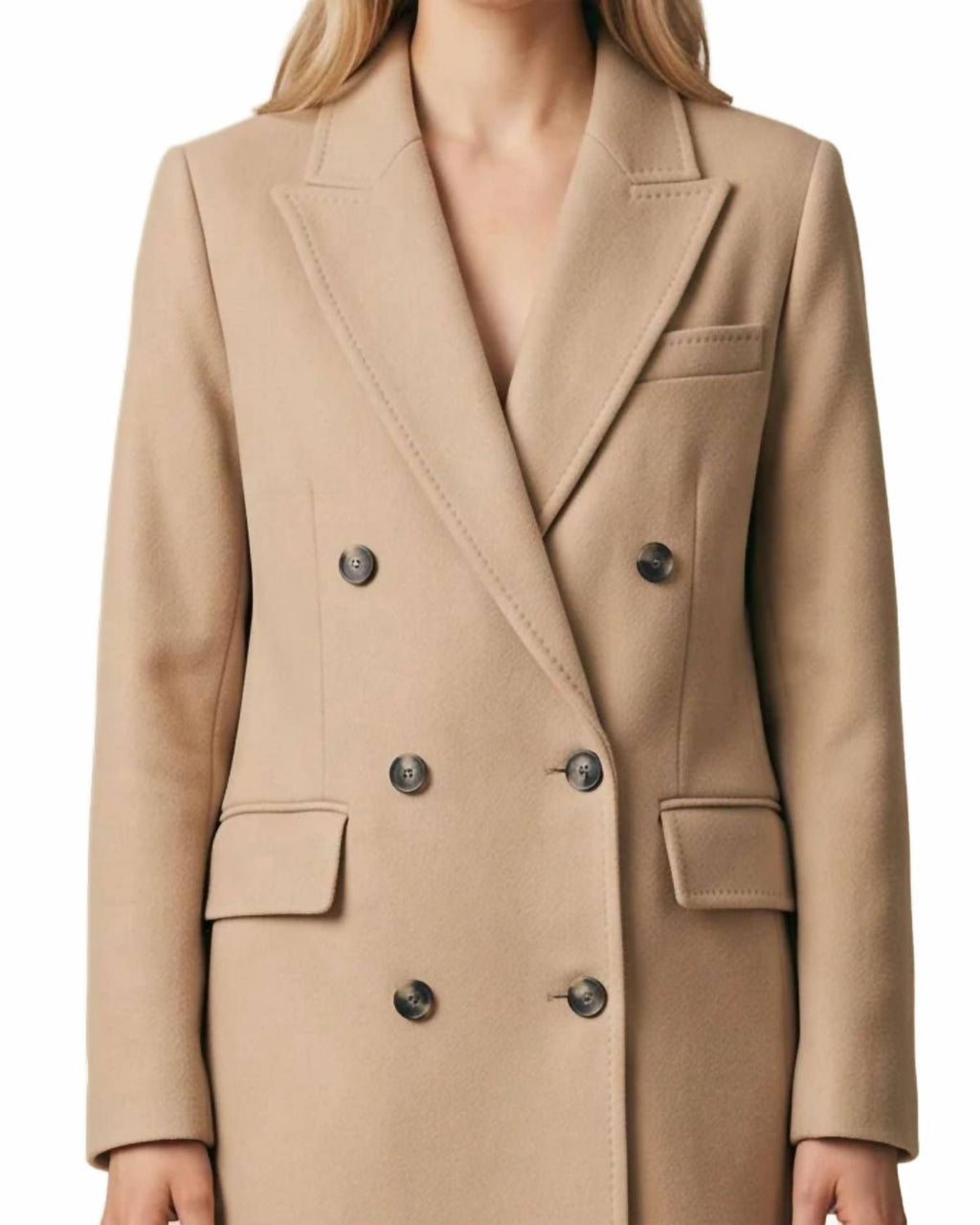 Logan Wool Coat In Beige