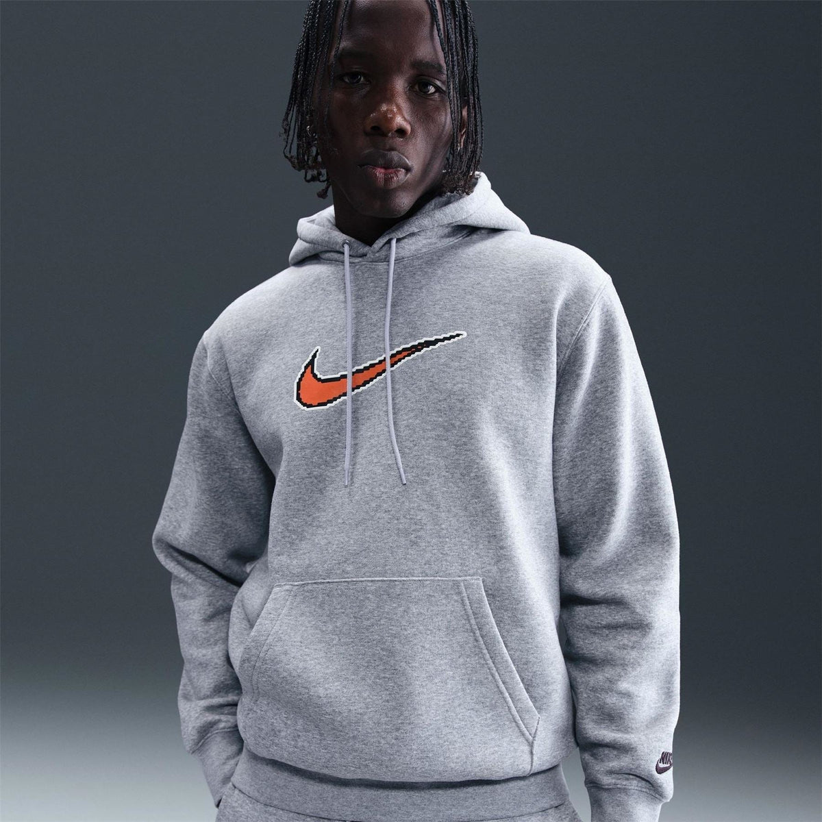 Nike Club Kangaroo Pocket Hooded Long Sleeve Sweatshirt