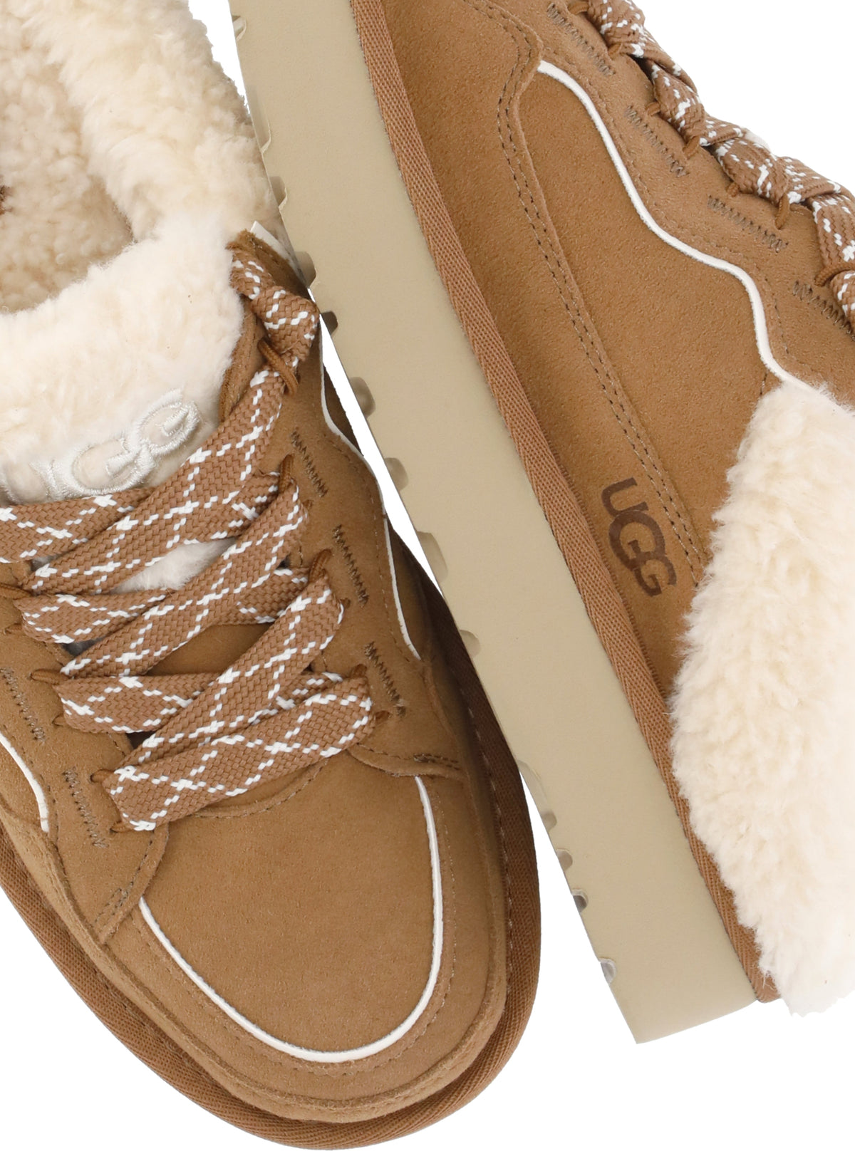 Brown Lowmel Mule Shearling Suede Slippers