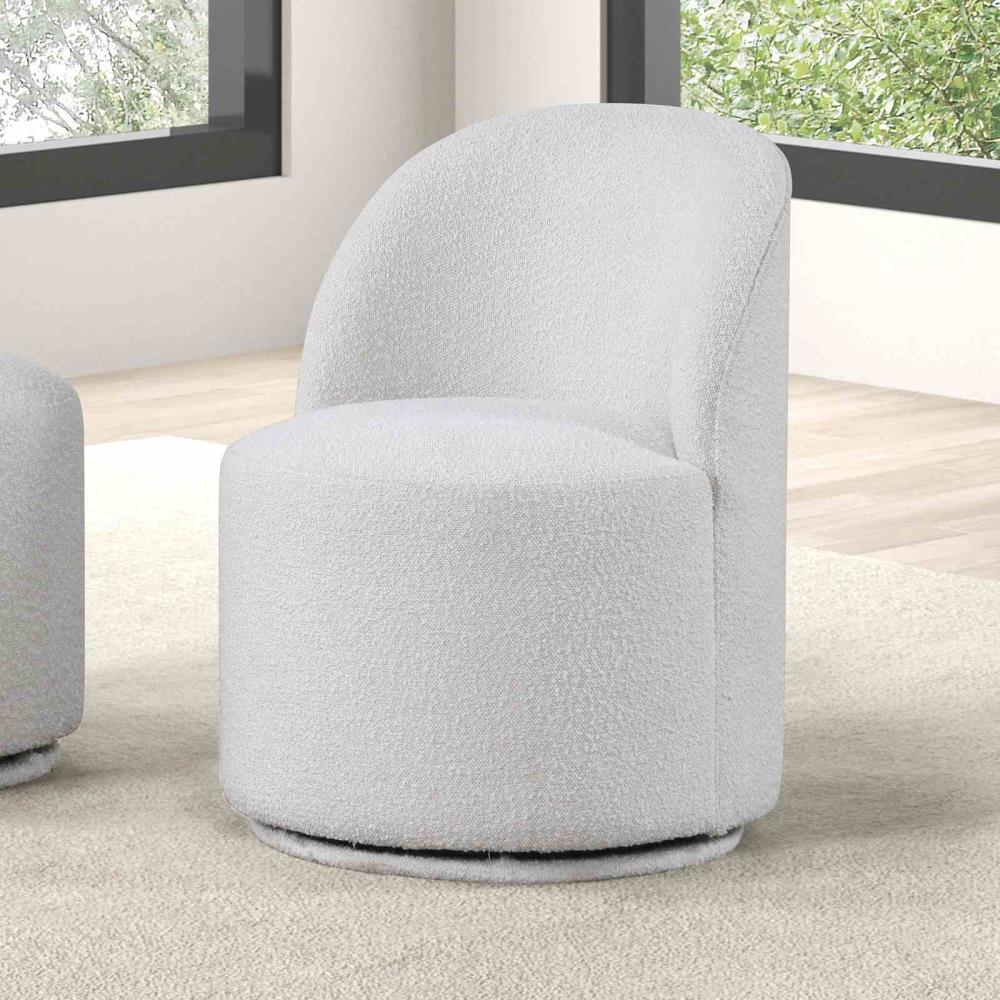 Contemporary Rotating Dining Chair with Upholstered Seating