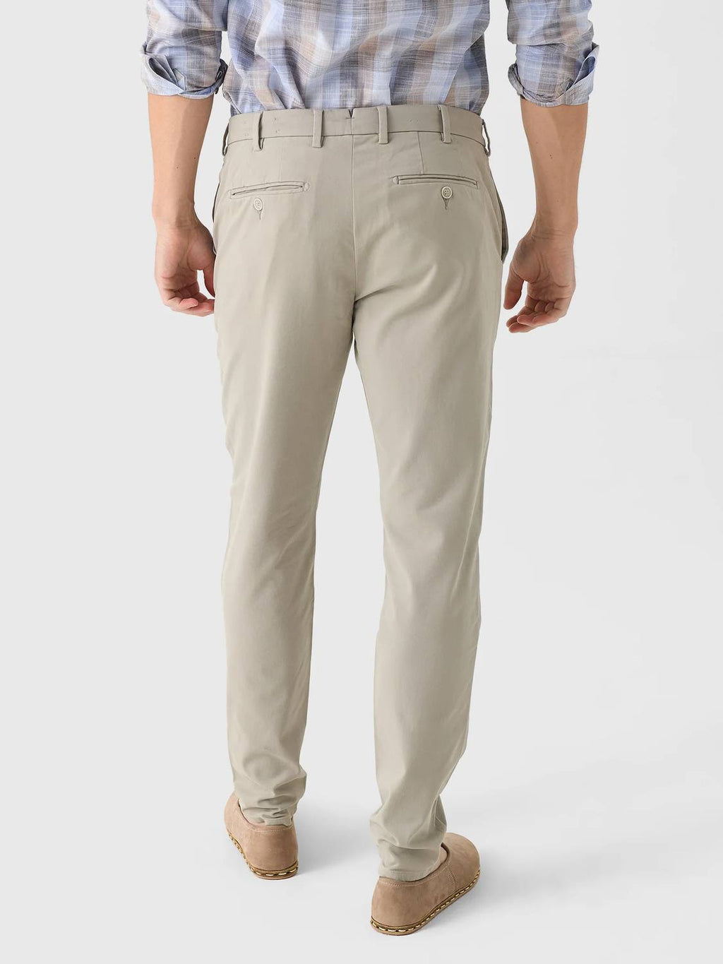 Flex Terry Comfort Stretch Chino Pants In Almond