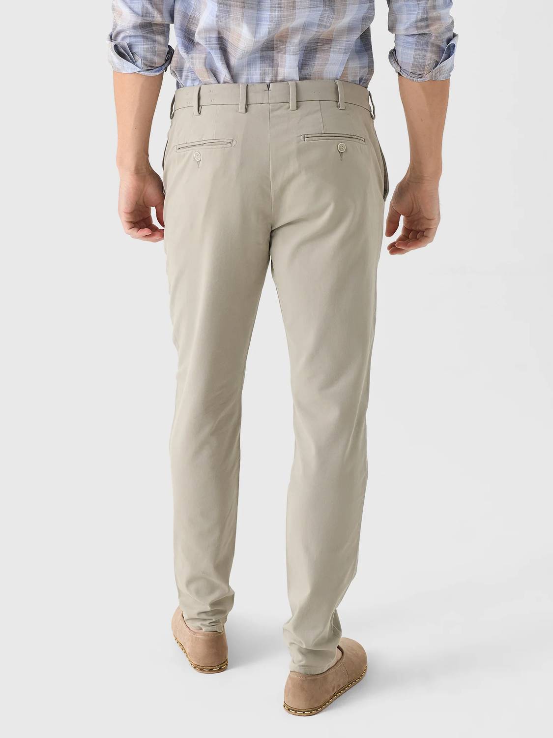Flex Terry Comfort Stretch Chino Pants In Almond