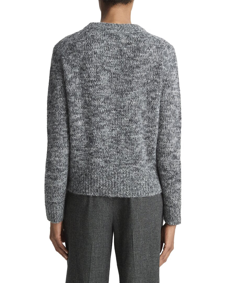 Vince Marled Crewneck Wool & Alpaca-Blend Top