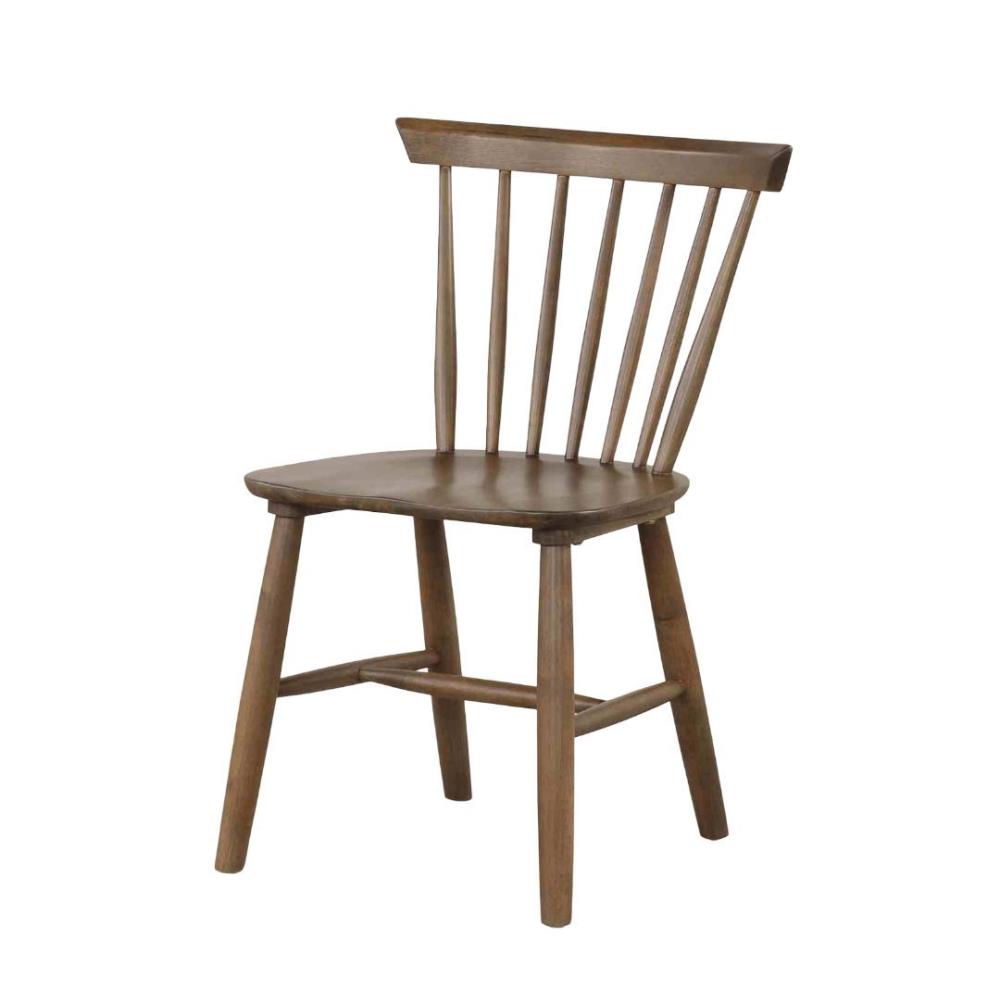 Set of 2 Minimalist Dining Room Chairs with Spindle Backs