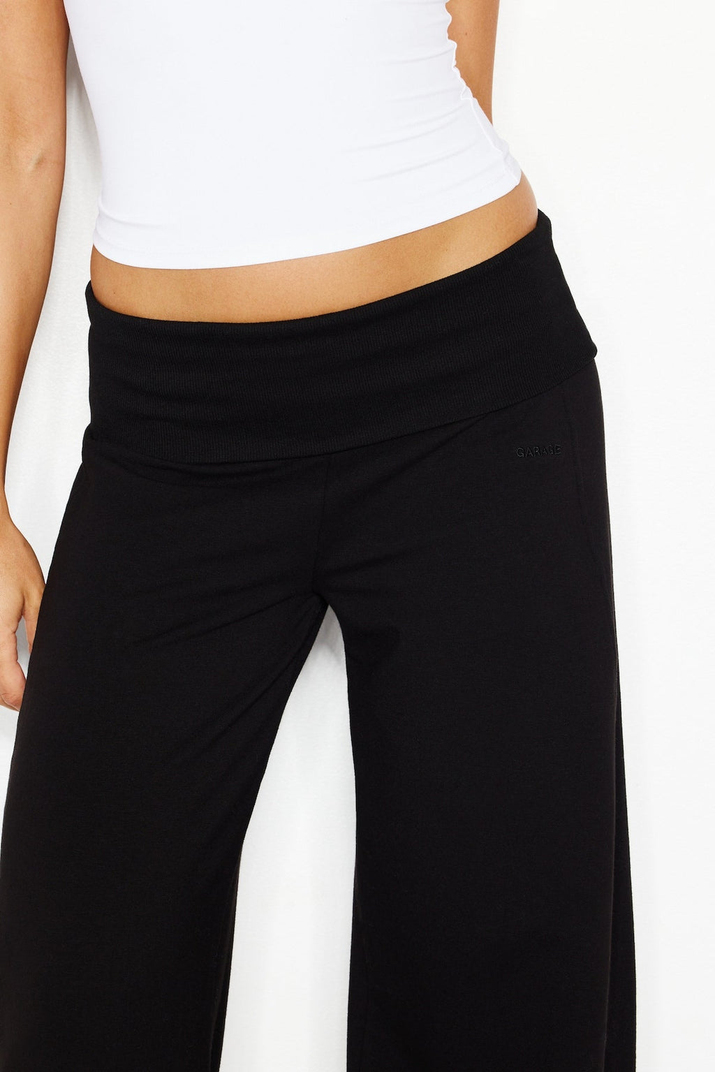 Brushed StretchTerry Foldover Pants