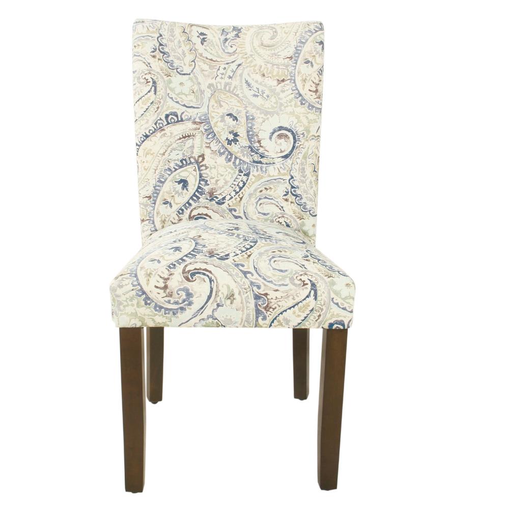 Modern Upholstered Dining Side Chairs with Decorative Prints