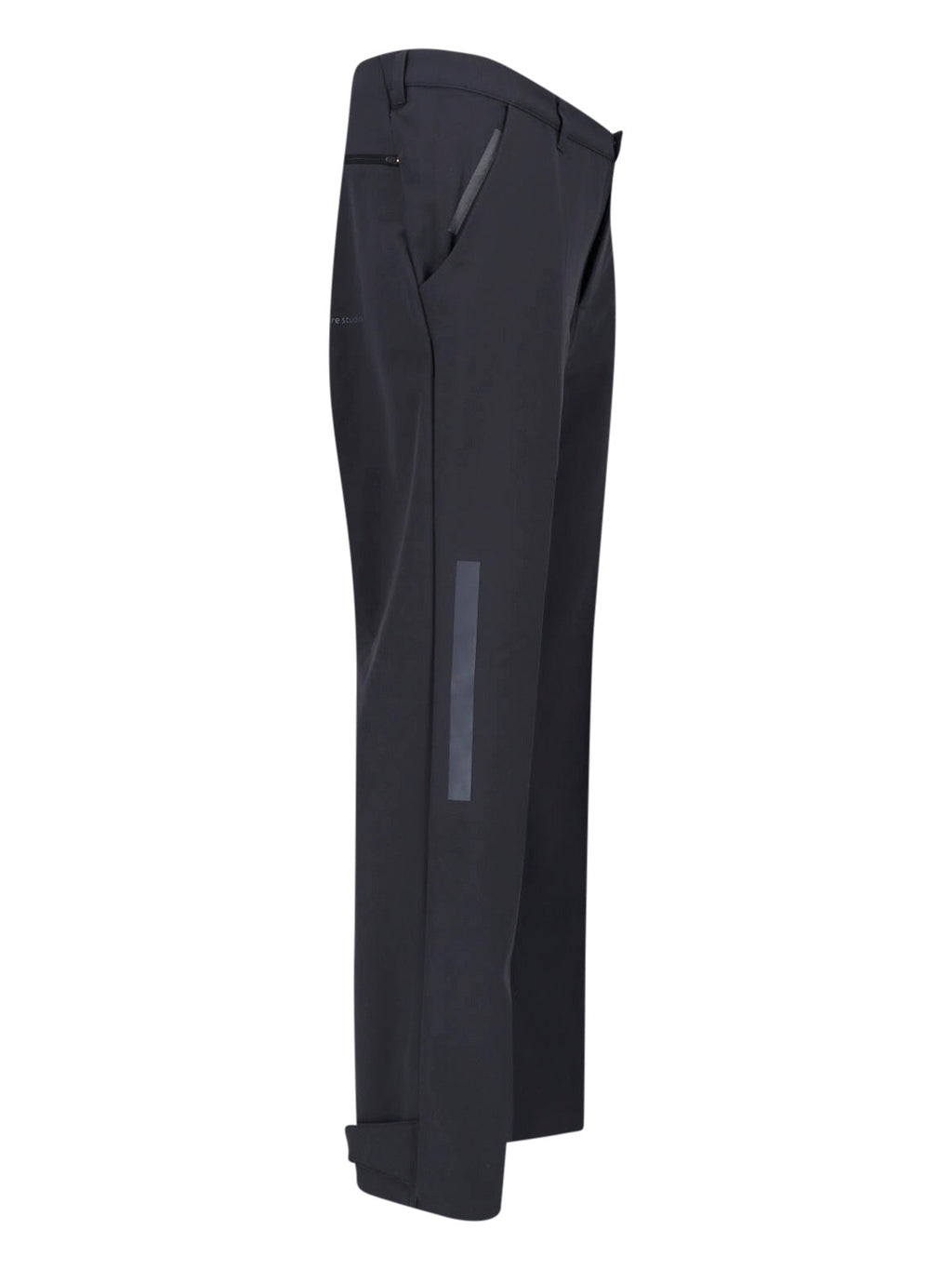 Black Recycled Fabric Tailored Fit Straight-Leg Pants