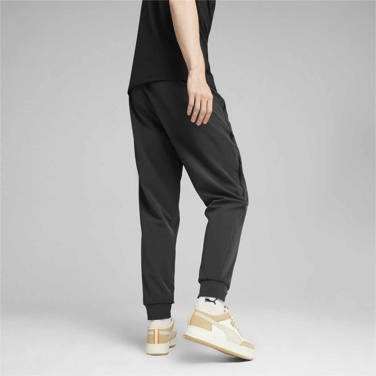 Puma Zipped Pocket Solid Patterned Joggers
