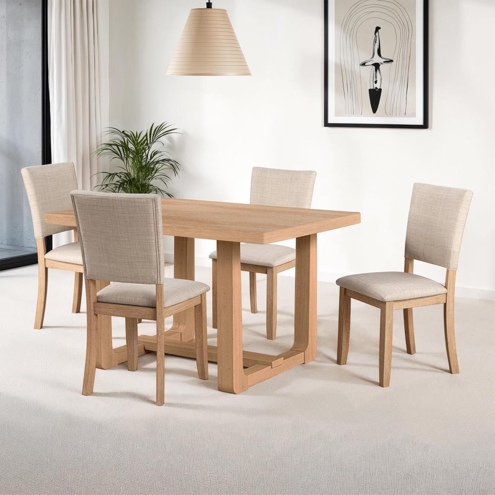 Modern Dining Chairs with Padded Seats and Backrests