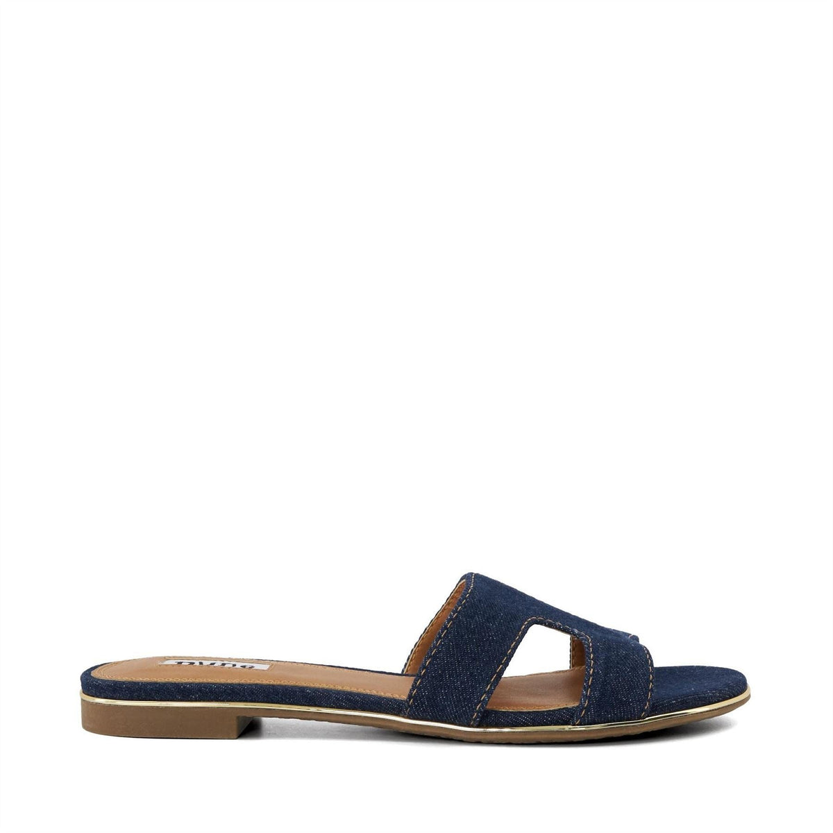 Dune London Lo Loopers Open Toe Flat Slides Sandals