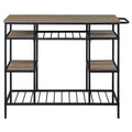 Contemporary Kitchen Island with Open Shelving