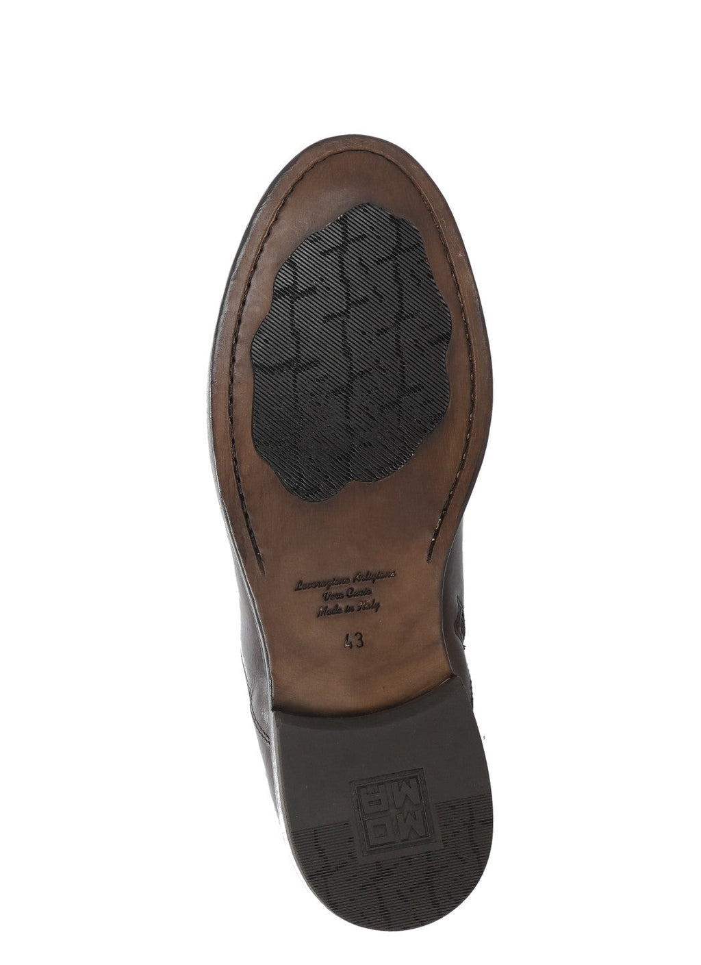 Brown Caesar Vintage Zip Leather Ankle Boots