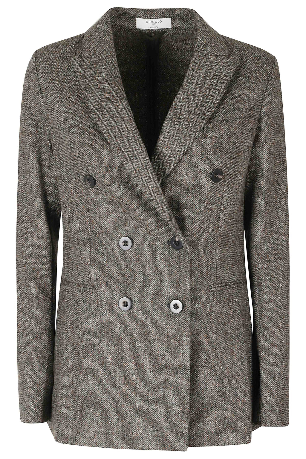 Cotton Structured Double-Breasted Jacket