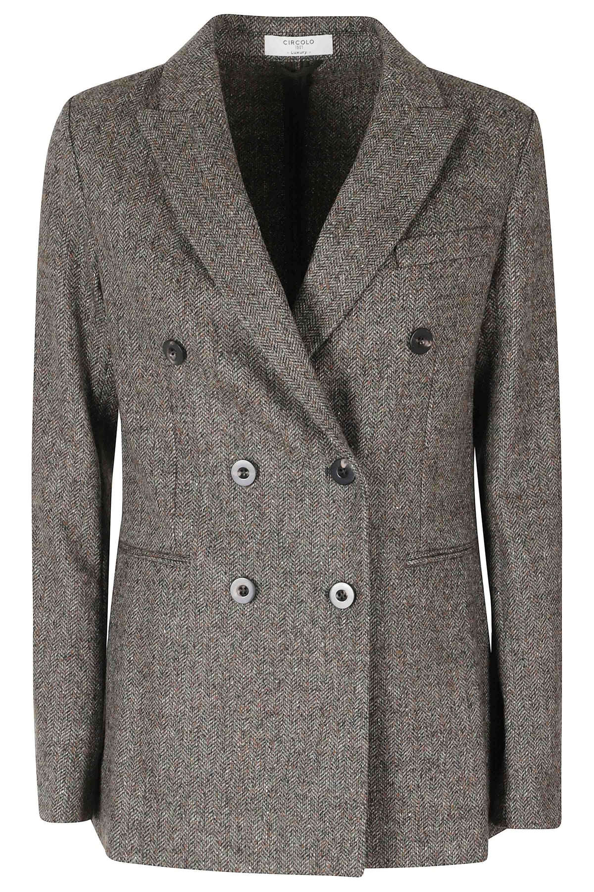Cotton Structured Double-Breasted Jacket