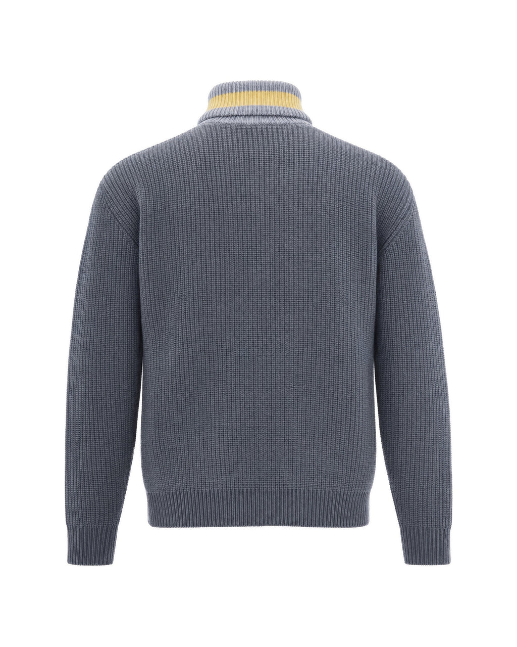 Grey Cable Knit Half-Zip Sweater