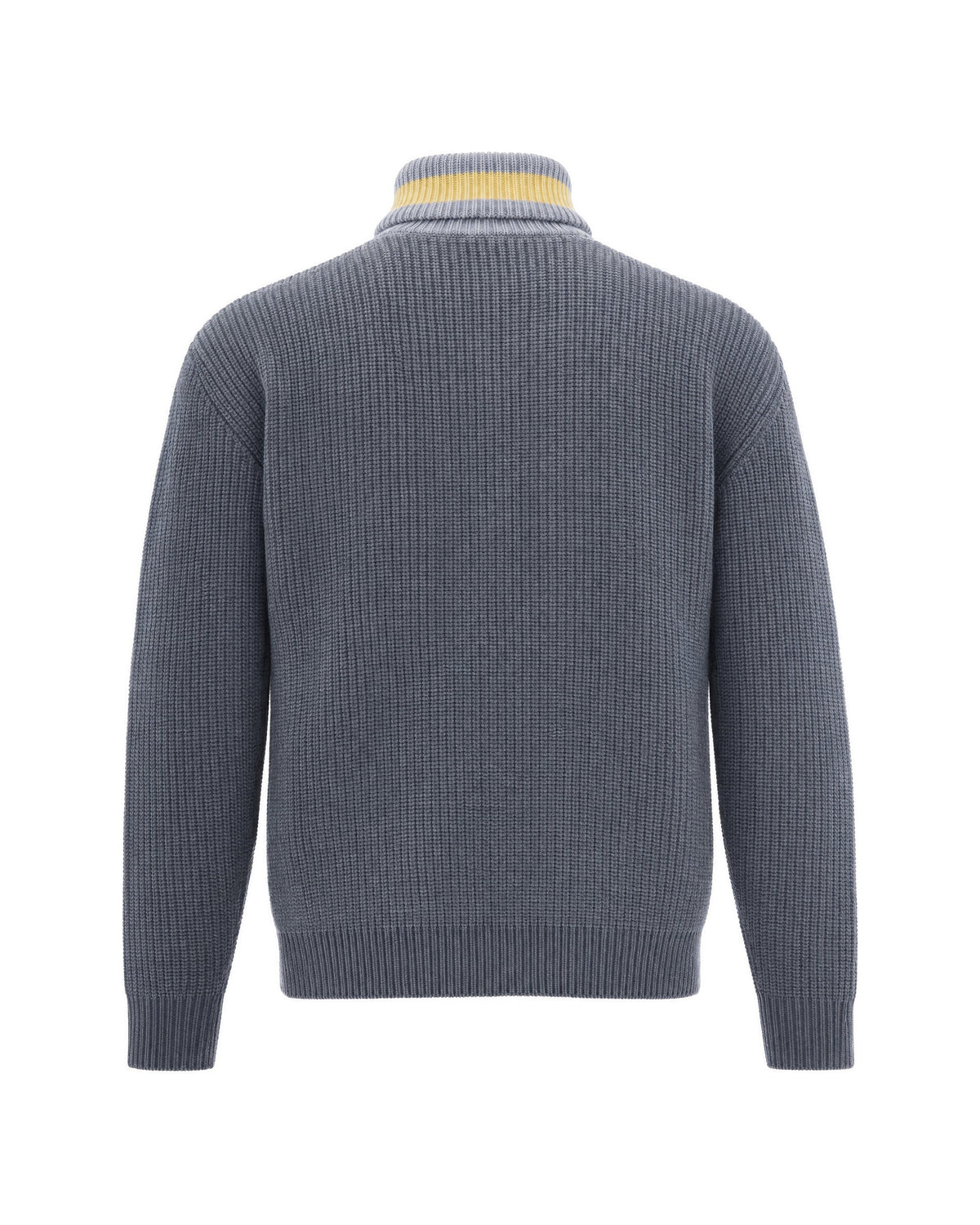 Grey Cable Knit Half-Zip Sweater