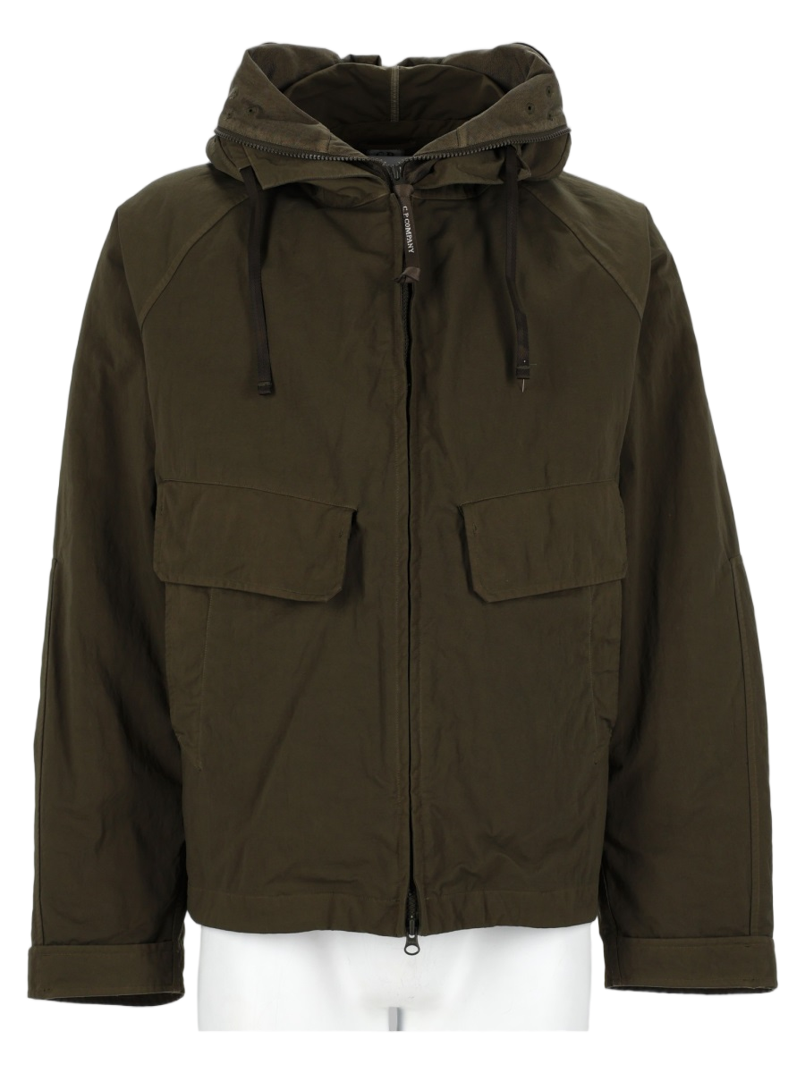 Military Green Adjustable Polyamide Jacket