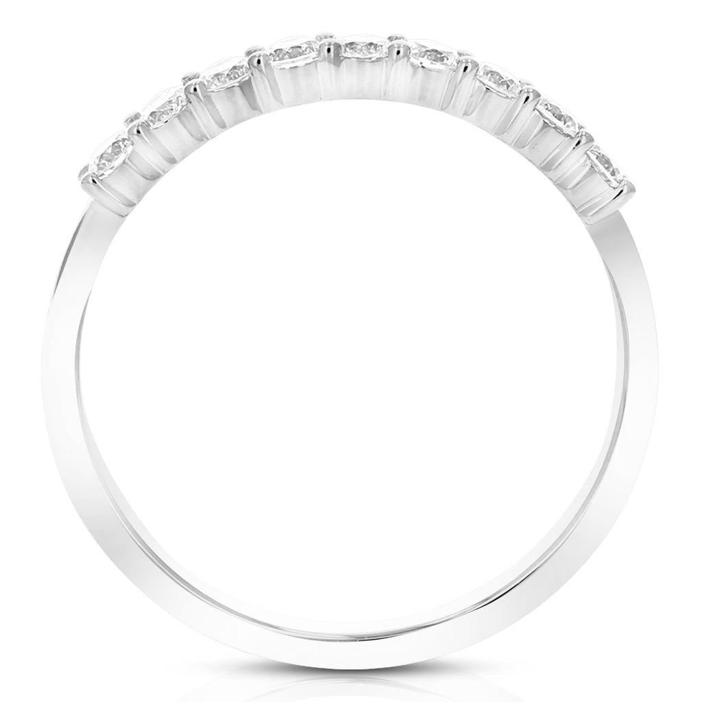 1/2 cttw Lab Grown Diamond Wedding Band in 14K White Gold For Women