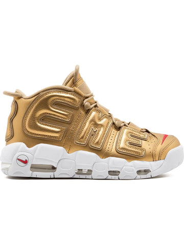 Supreme X Air More Uptempo Suptempo Gold Sneakers