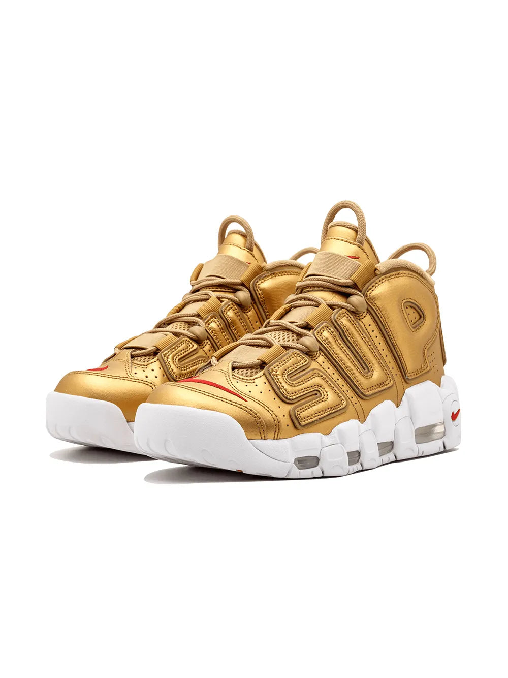 Supreme X Air More Uptempo Suptempo Gold Sneakers