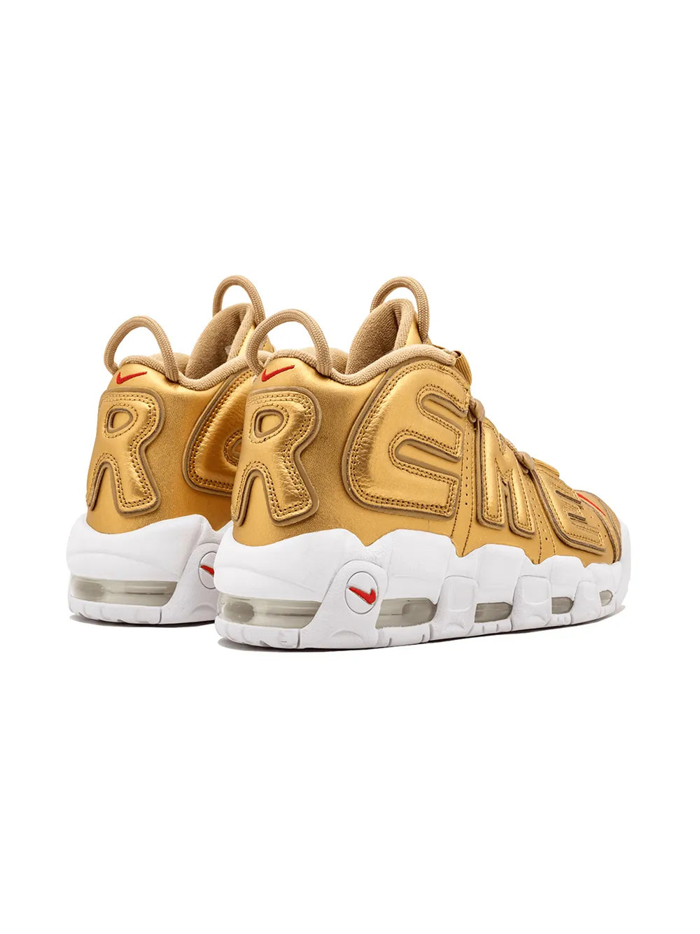 Supreme X Air More Uptempo Suptempo Gold Sneakers