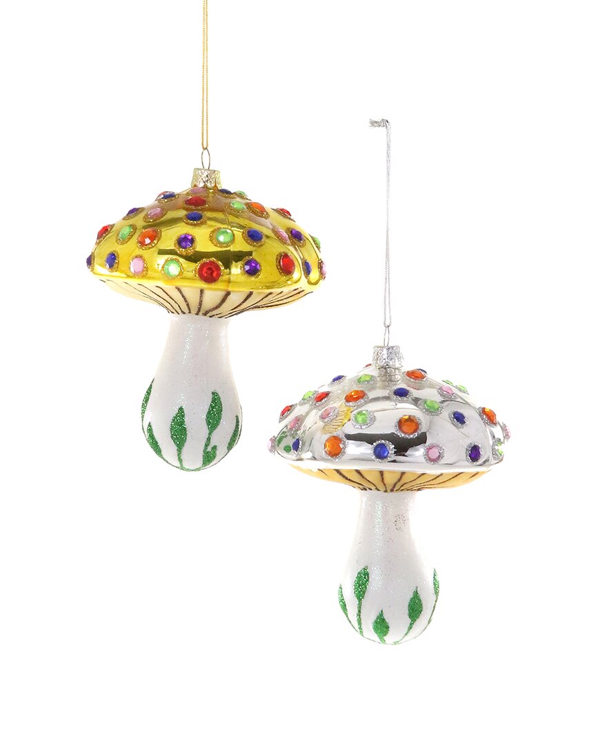 Cody Foster & Co. Set Of 2 Handmade Magic Mushrooms Ornaments
