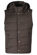 Brown Padded Wool Down Jacket