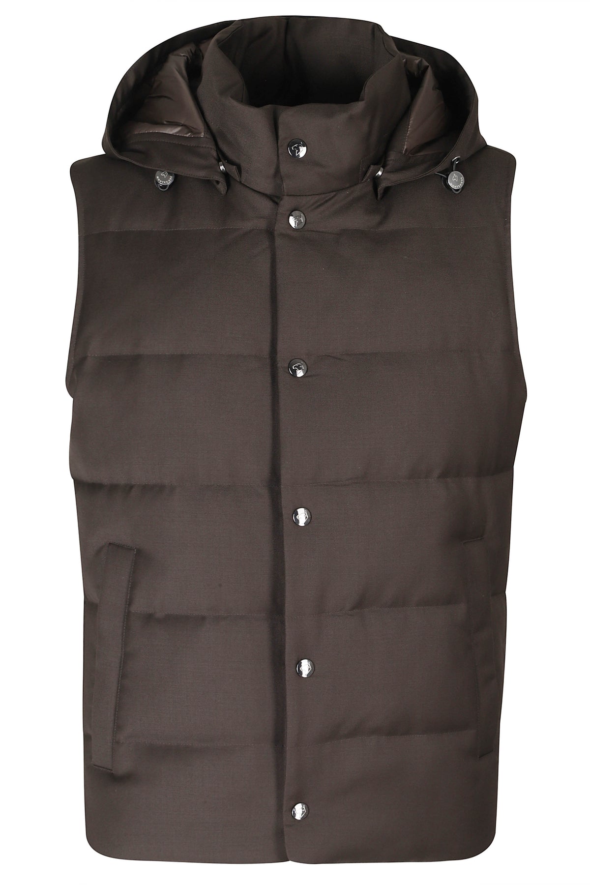 Brown Padded Wool Down Jacket
