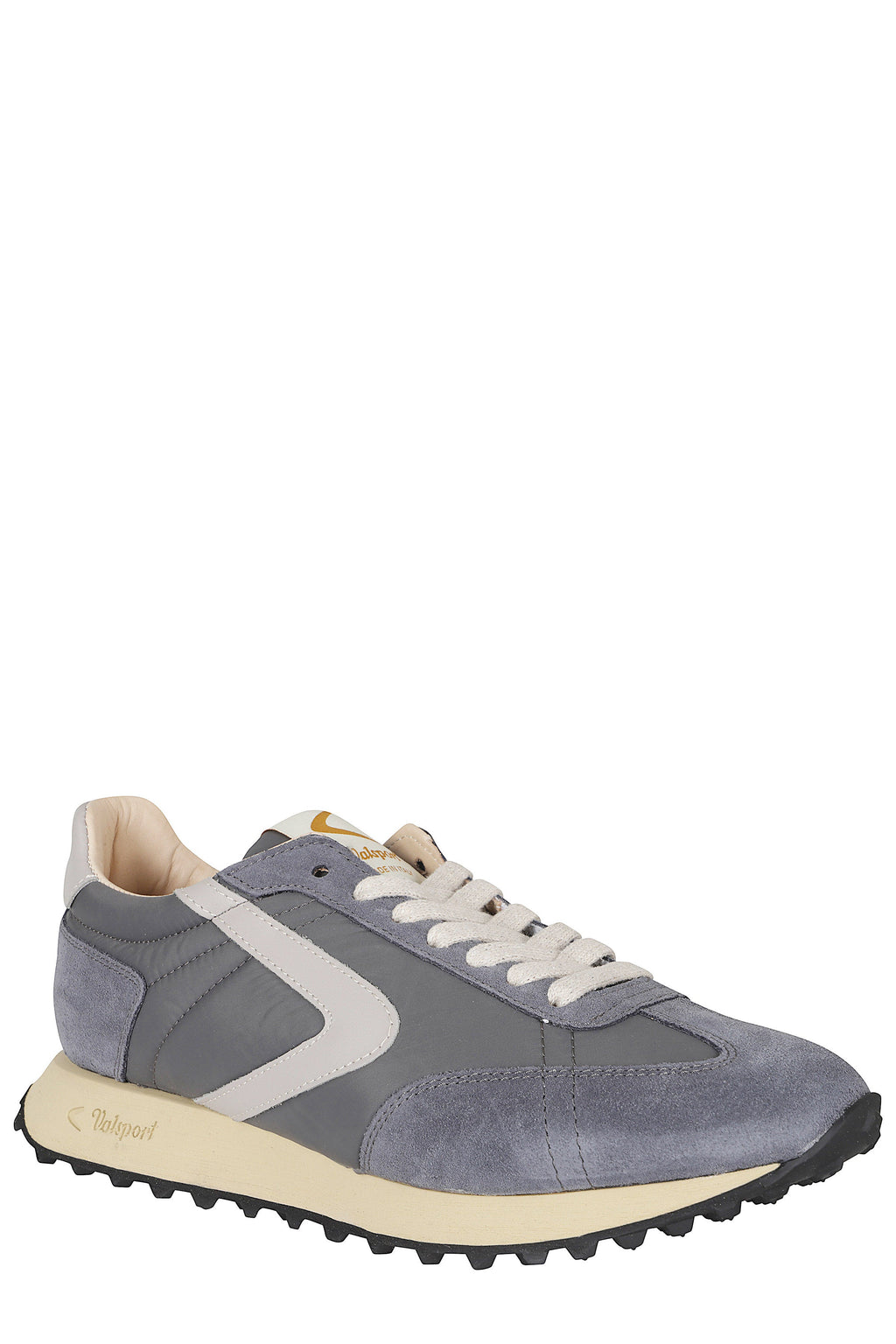 Iron Grey Vintage Nylon Overlays Low-Top Sneakers
